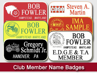 club member name badges